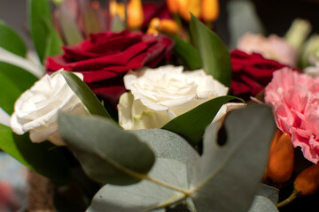 Closeup view of a bouquet of flowers	