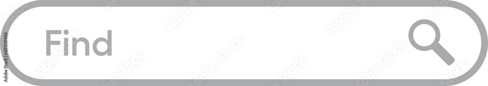 Aufkleber simple cursor click on outline search bar. concept of new query or result header like online user in