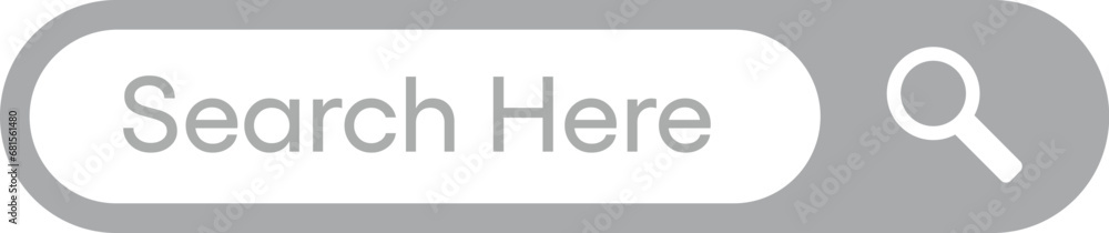 Aufkleber simple cursor click on outline search bar. concept of new query or result header like online user in
