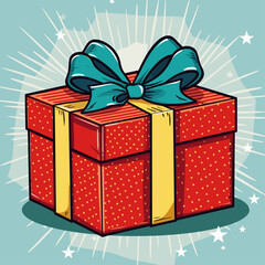 Christmas gifts box - vector illustration