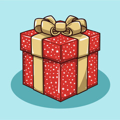 Christmas gifts box - vector illustration