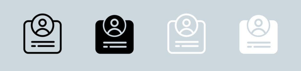 Registration icon set in black and white. New user signs vector illustration. - Powered by Adobe