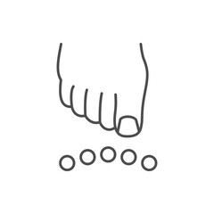 Normal footprint line outline icon