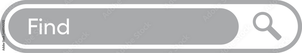 Aufkleber simple cursor click on outline search bar. concept of new query or result header like online user in