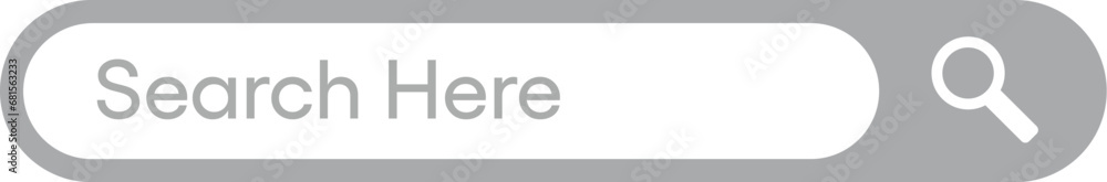 Aufkleber simple cursor click on outline search bar. concept of new query or result header like online user in