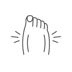 Swollen foot line outline icon