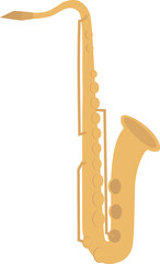 Vector illustration of saxophone isolated in white background