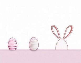Pastel minimalist Easter background, illustration