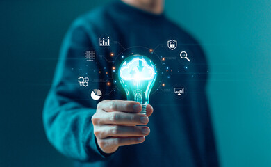 technology cloud data storage, business digital server. backup service on the internet network....