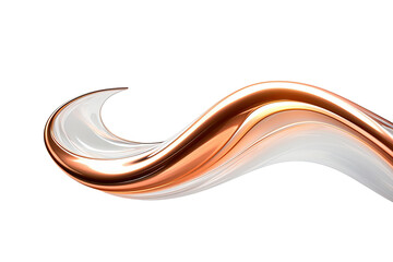 Metallic flow swirl wave or intertwined isolated on transparent background, Curvy metal shape, abstract motion liquid twisted. - obrazy, fototapety, plakaty