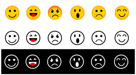 All Emoticons OR Reactions with New Dislike Button,Transparent Emojis or Vector Symbols