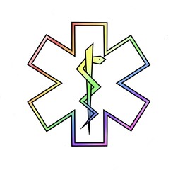 Medical Star of Life in Multiple Colors