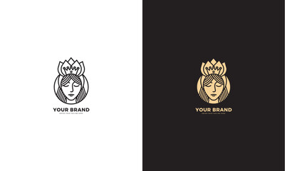 Beauty goddess logo, vector graphic design - obrazy, fototapety, plakaty