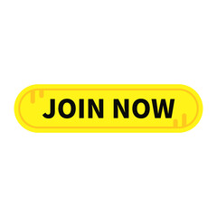 Join Now Button In Yellow Rounded Rectangle Shape For Recruitment Member Advertisement Business Marketing
