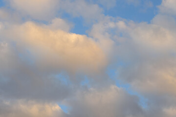 Fototapeta na wymiar colorful, natural clouds at dawn, background
