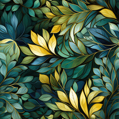 Mosaic template texture of Botanical