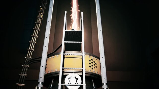 dark and empty electricity laboratory