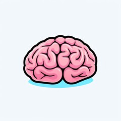 Human brain. Vector illustration of a human brain on white background.