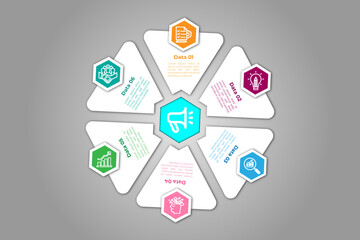 Attractive glossy vector infographic template design