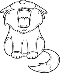 outline of a cute dog