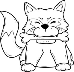 outline of a cute dog