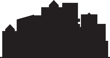 Fototapeta premium Silhouette Cityscape Illustration 