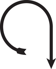 Turn Down Arrow Symbol