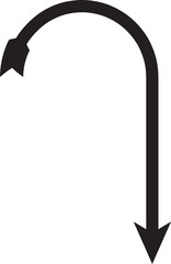 Turn Down Arrow Symbol