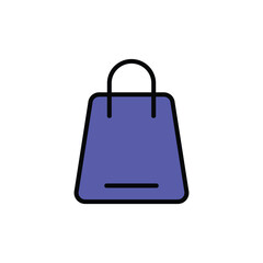 Shopping Bag icon design with white background stock illustration