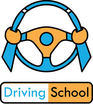 Fahrschule, Lenkrad, Fahrer, Fahren, Autofahrer - Logo, Icon Design