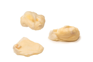 White sauce splashes isolated on white background.