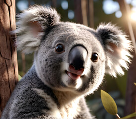 Koala Charisma: Capturing the Endearing Essence of Australia's Charismatic Wildlife. generative AI