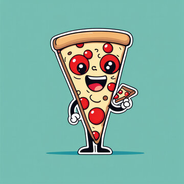 Sticker Pizzabote, generated image