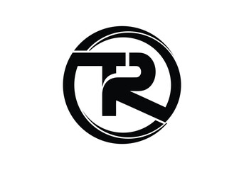 Initial monogram letter TR logo Design vector Template. TR Letter Logo Design. 
