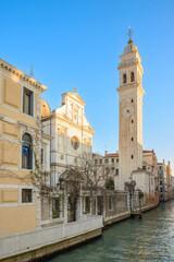 Fototapeta na wymiar View of San Giorgio dei Greci - Venice, Italy