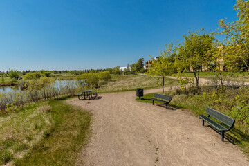 Fototapeta na wymiar Lakewood Park in Saskatoon, Canada