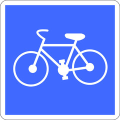 Panneau routier: Piste cyclable pour les 2 ou 3 roues	 - obrazy, fototapety, plakaty