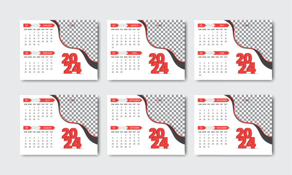 New year abstract calandar Design template