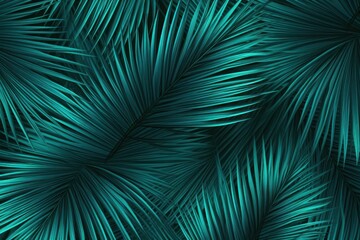  a close up view of a green palm tree leaf wallpaper with a dark green background that is very similar to the leaves of a palm tree ornament.