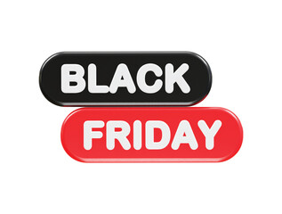 Black Friday sale 3d rendering icon illustration 