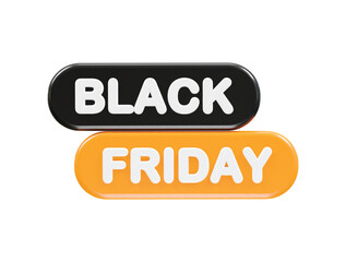 Black Friday sale 3d rendering icon illustration 