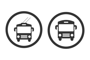 Bus and Trolleybus icon Transport vector ilustration.