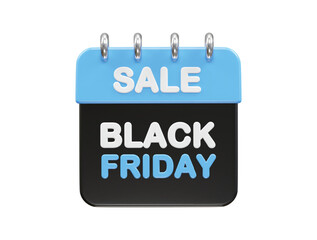 Black Friday sale 3d rendering icon illustration 