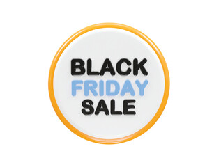 Black Friday sale 3d rendering icon illustration 