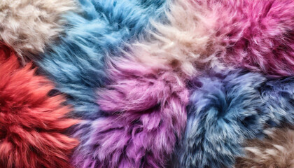 Obraz premium Colorful fur texture top view