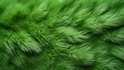 Green  fur texture top view