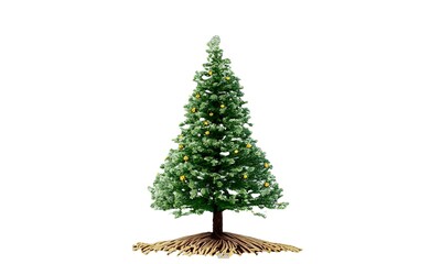 Giant everest vintage christmas tree with white background instant download
