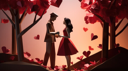 Papercraft valentine's day moment of love