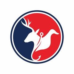 hunting and fishing logo , adventure logo