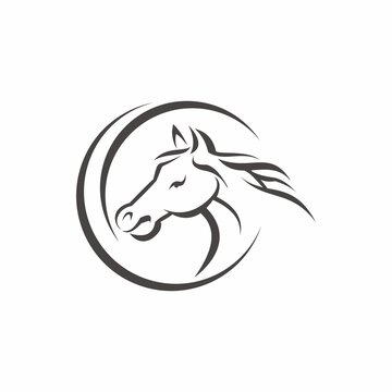 abstract horse logo , animal logo